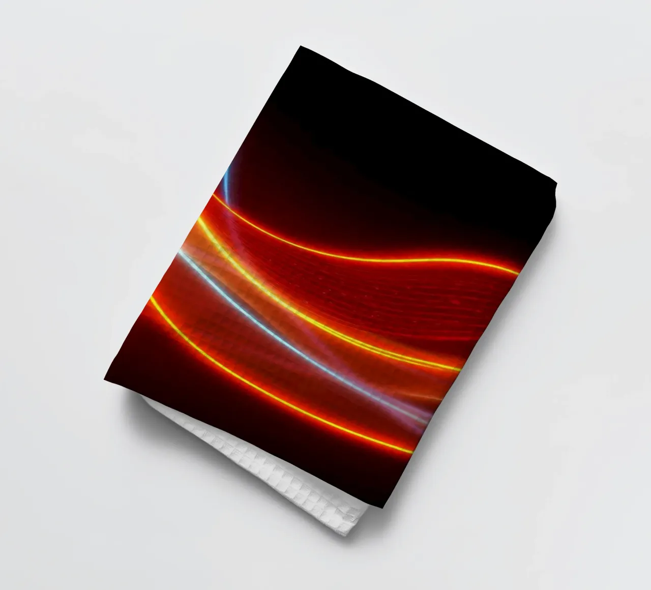 Hintergrund mit fließenden Lichtmustern, die eine dynamische Geschirrtuch von DesignDoodle