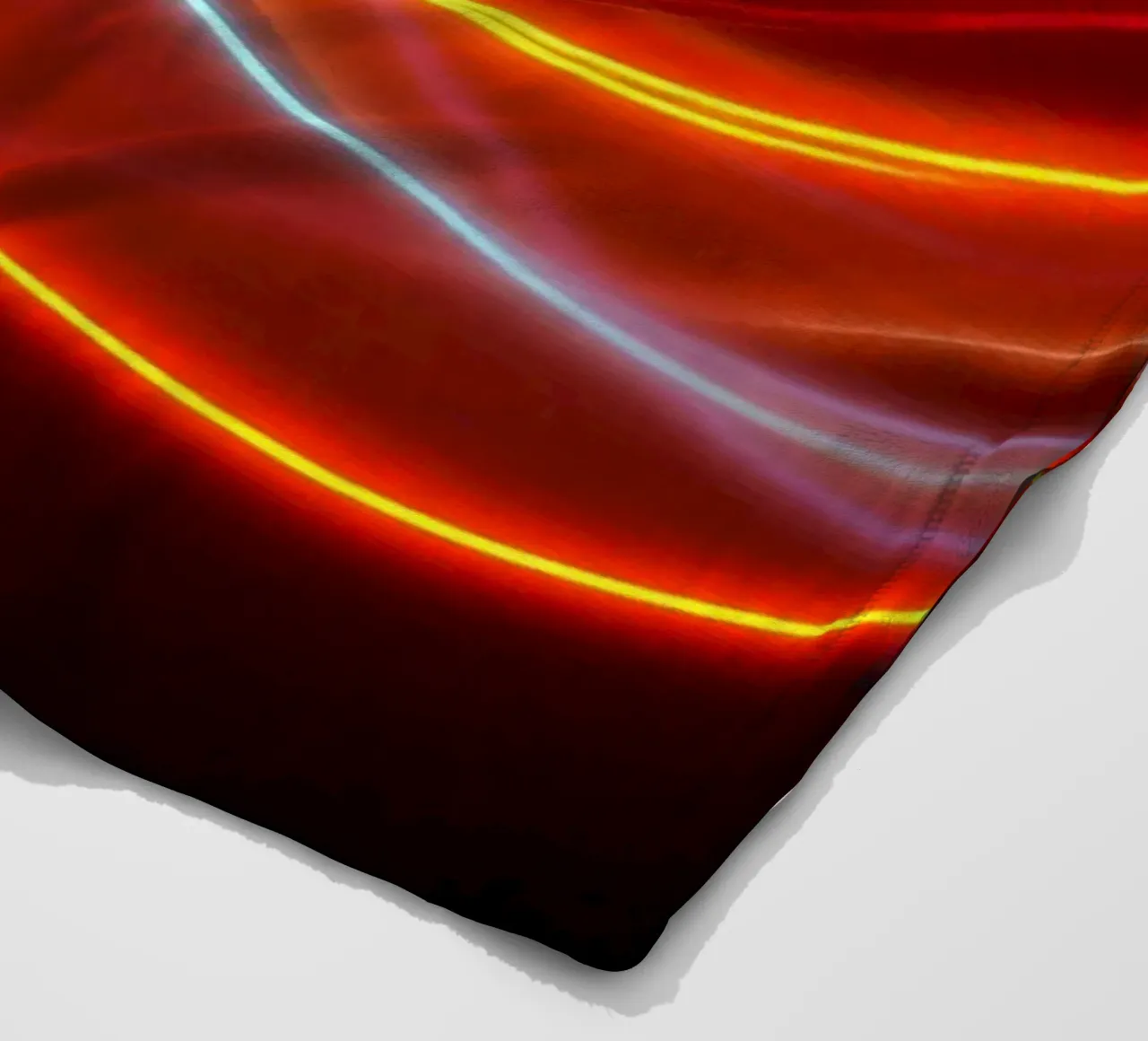 background with flowing light patterns creating a dynamic fleece blanket by DesignDoodle