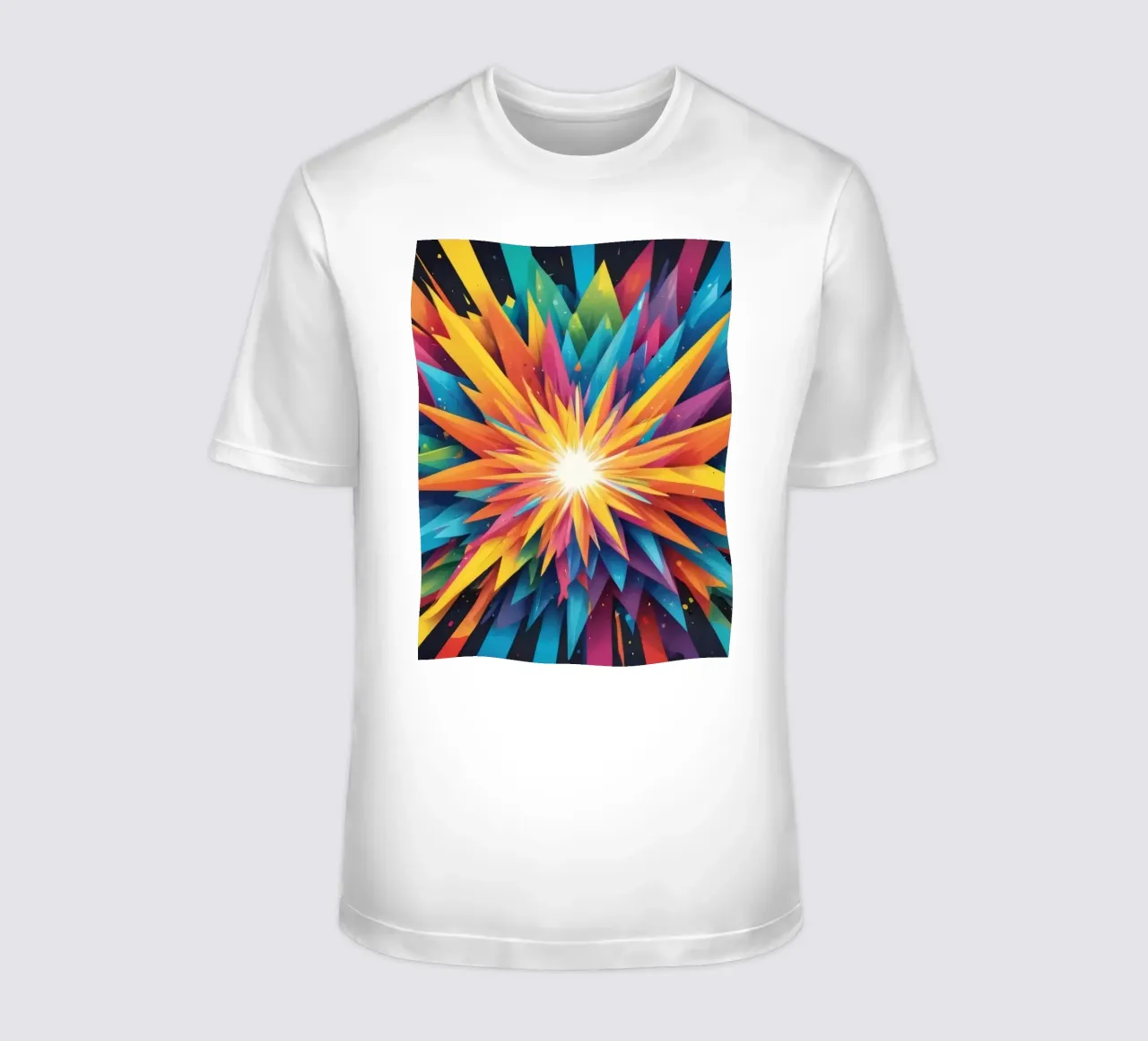 explosion de couleurs créant un design abstrait pour les créatifs t-shirt de DesignDoodle