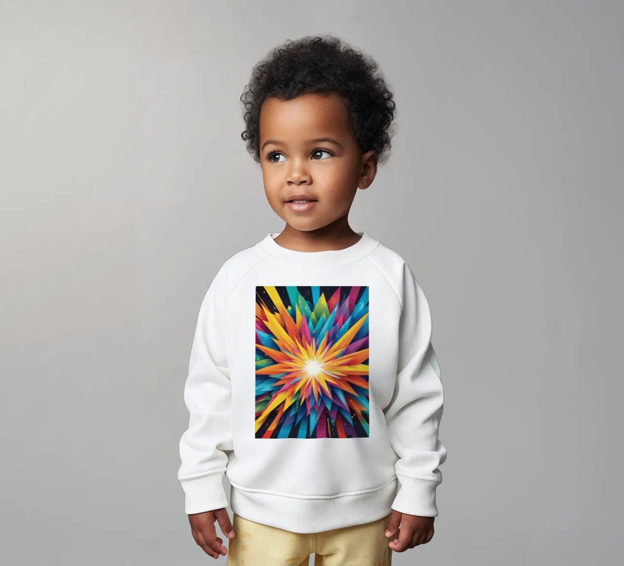 un'esplosione di colori che crea un design astratto per un'esperienza creativa. felpa neonato da DesignDoodle