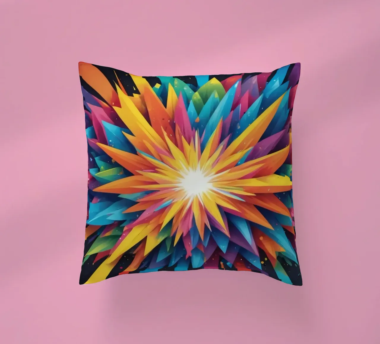 un'esplosione di colori che crea un design astratto per un'esperienza creativa. cuscino da DesignDoodle