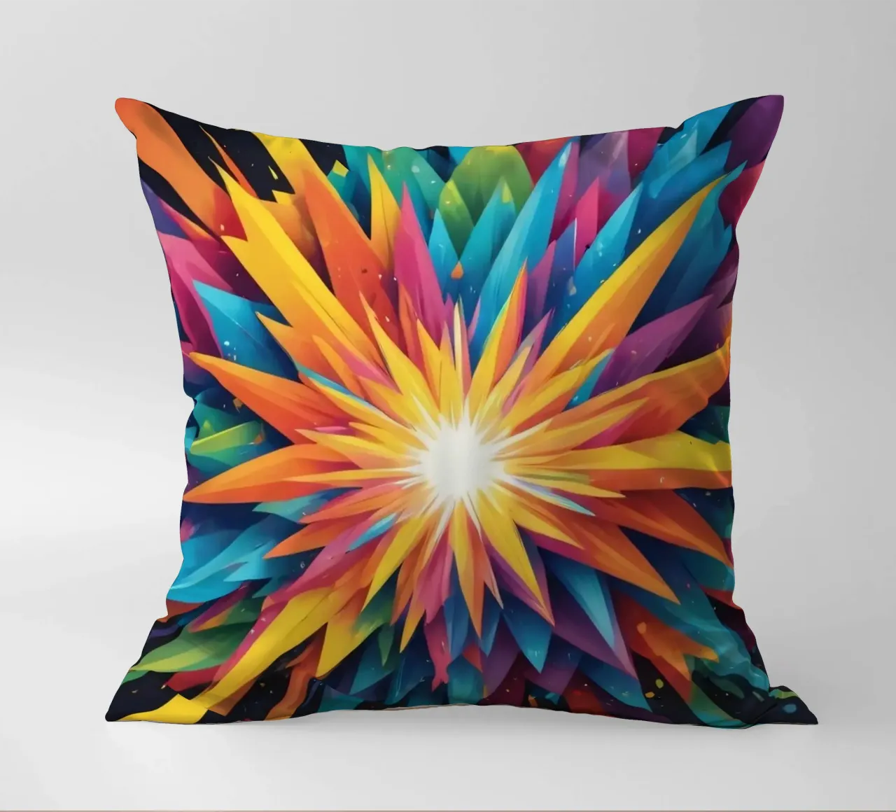 un'esplosione di colori che crea un design astratto per un'esperienza creativa. cuscino da DesignDoodle