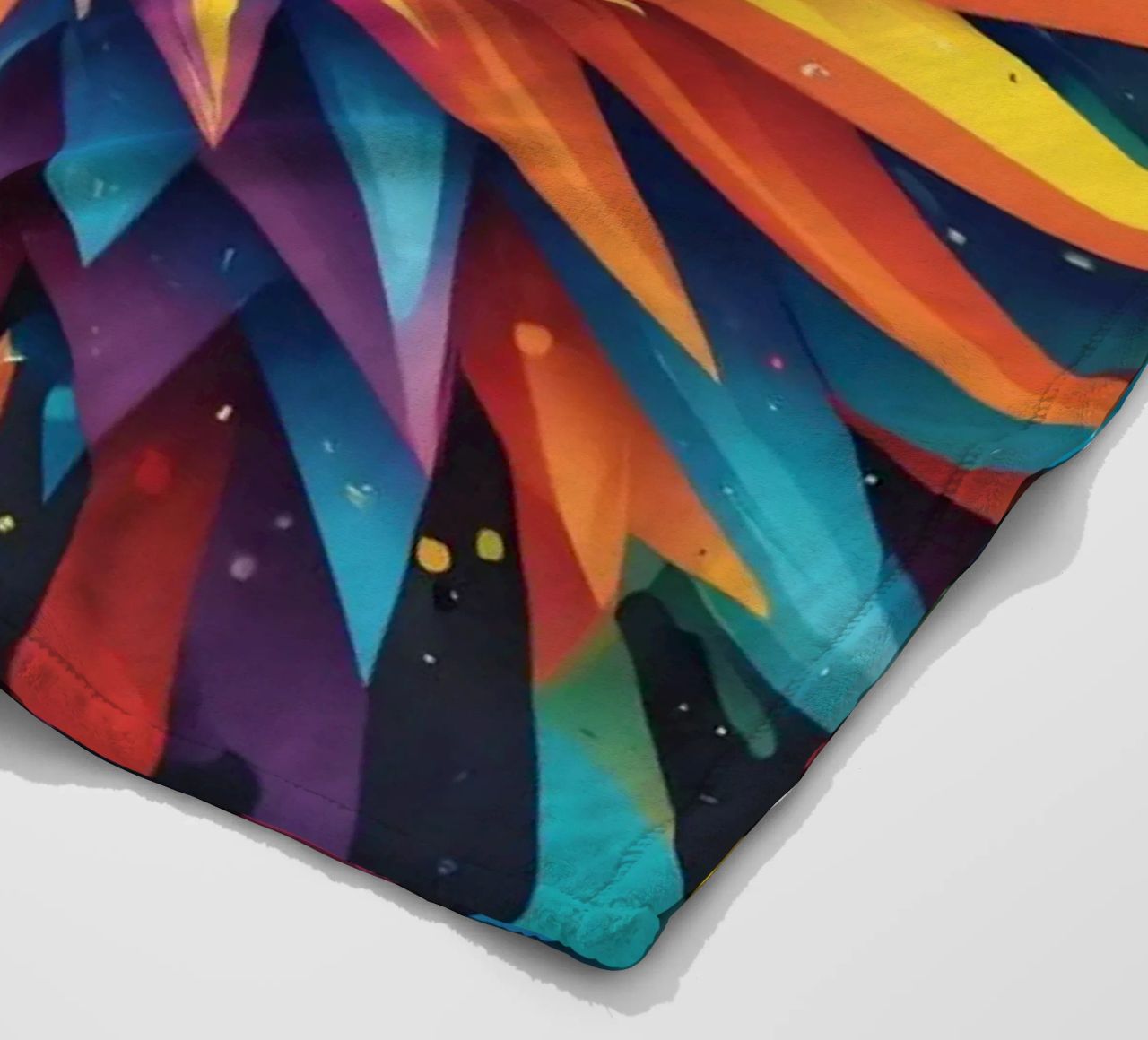 explosion of colors creating an abstract design for creative fleece blanket by DesignDoodle