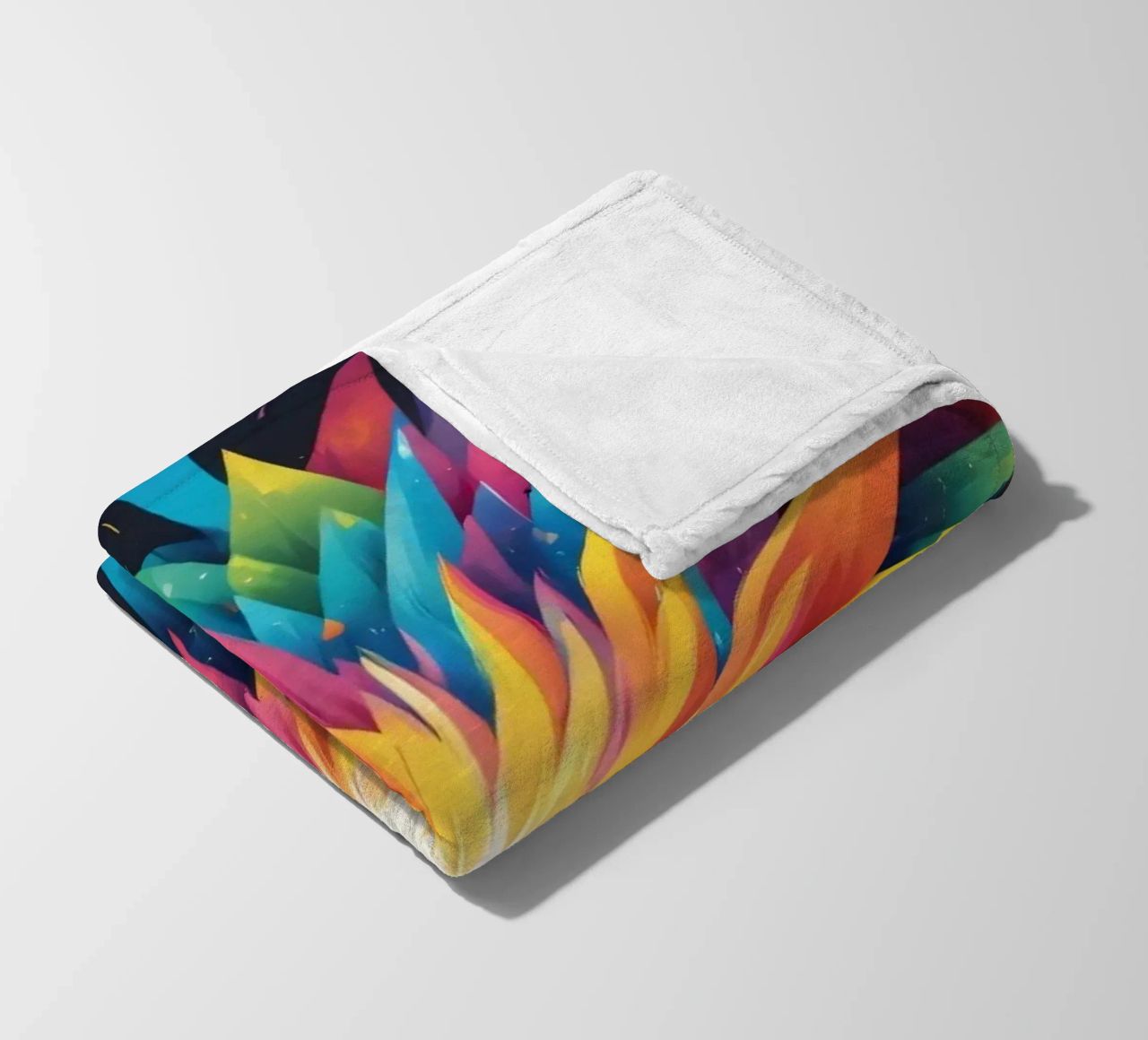 explosion of colors creating an abstract design for creative fleece blanket by DesignDoodle