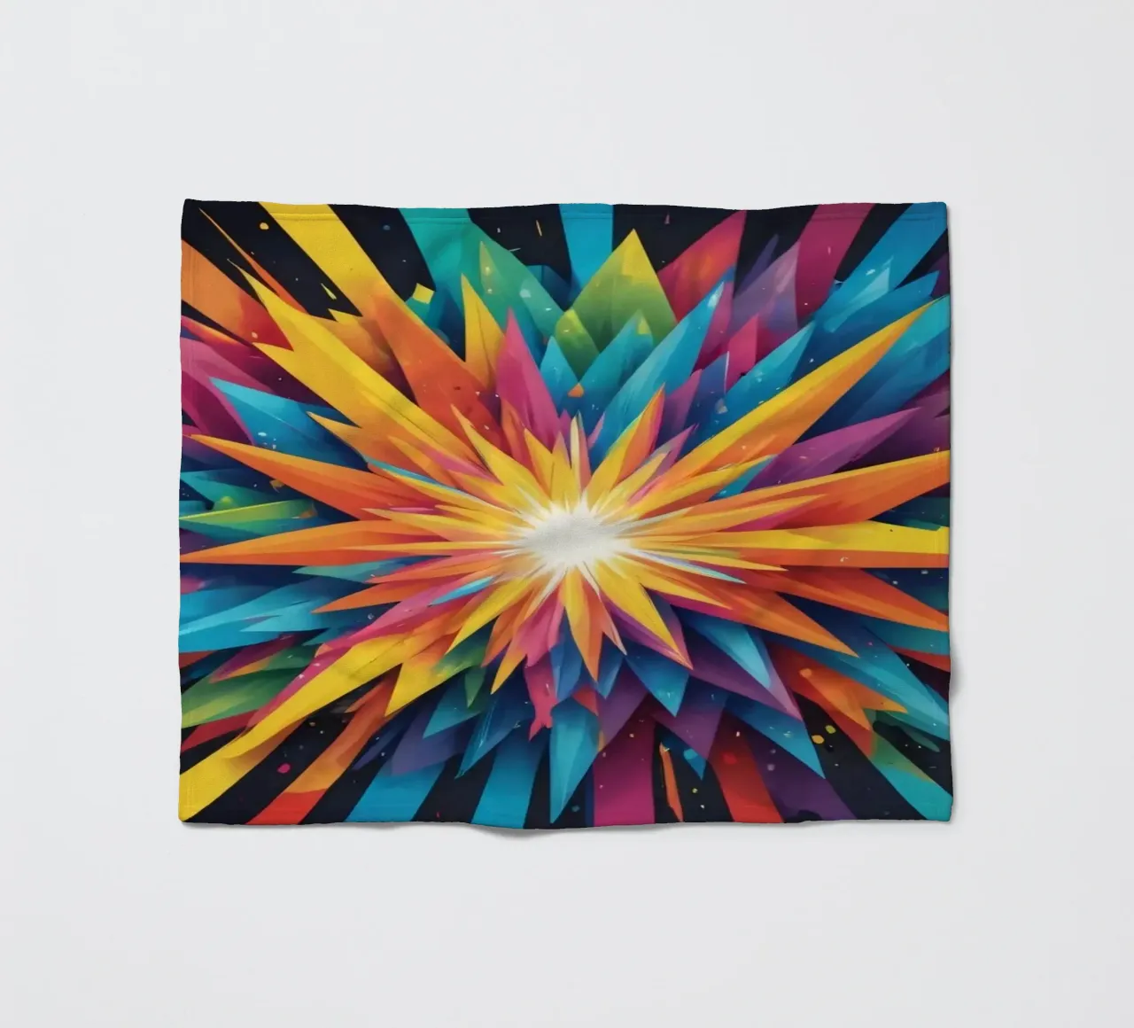 explosion de couleurs créant un design abstrait pour les créatifs plaid polaire de DesignDoodle