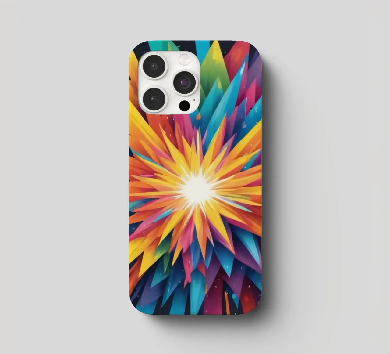 explosion of colors creating an abstract design for creative iphone case by DesignDoodle