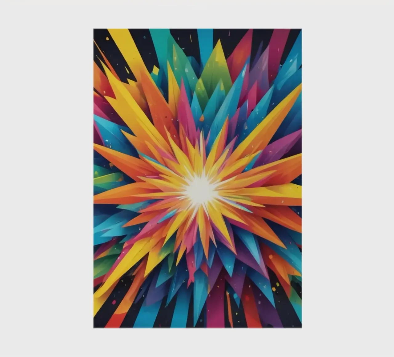 explosion of colors creating an abstract design for creative notebook by DesignDoodle