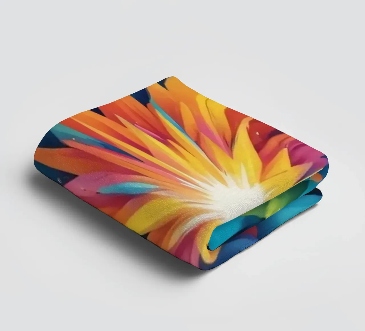 explosion de couleurs créant un design abstrait pour les créatifs serviette de bain de DesignDoodle