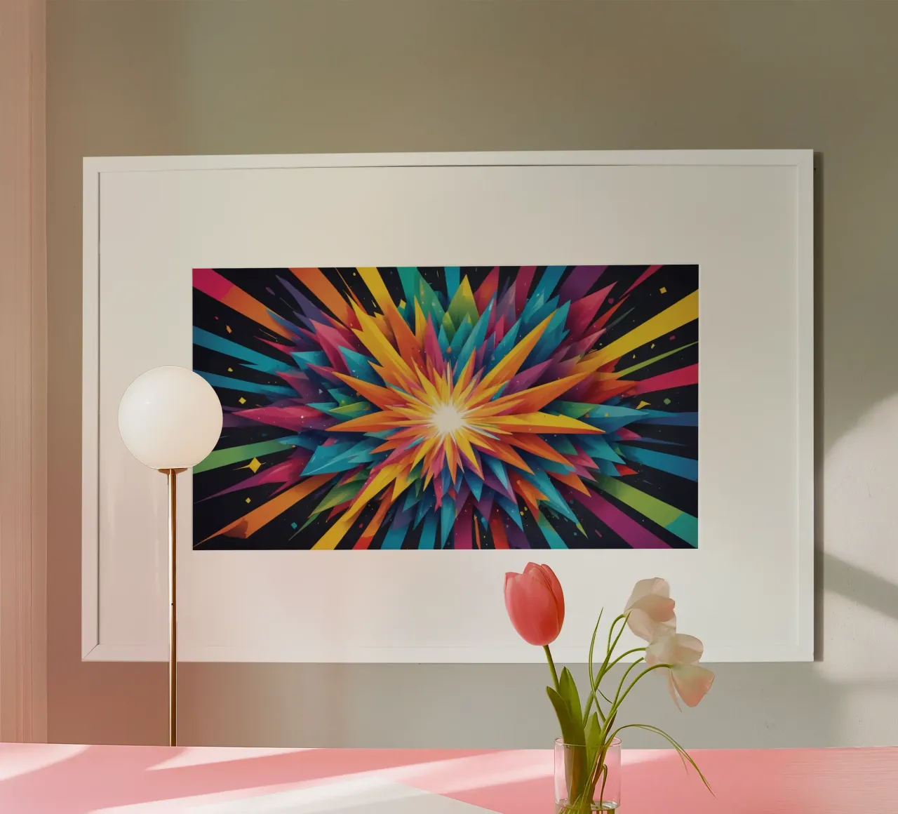 explosion of colors creating an abstract design for creative hahnemühle by DesignDoodle