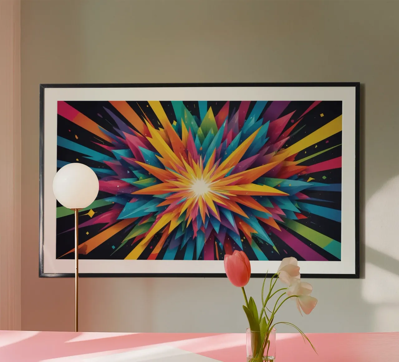 explosion of colors creating an abstract design for creative hahnemühle by DesignDoodle