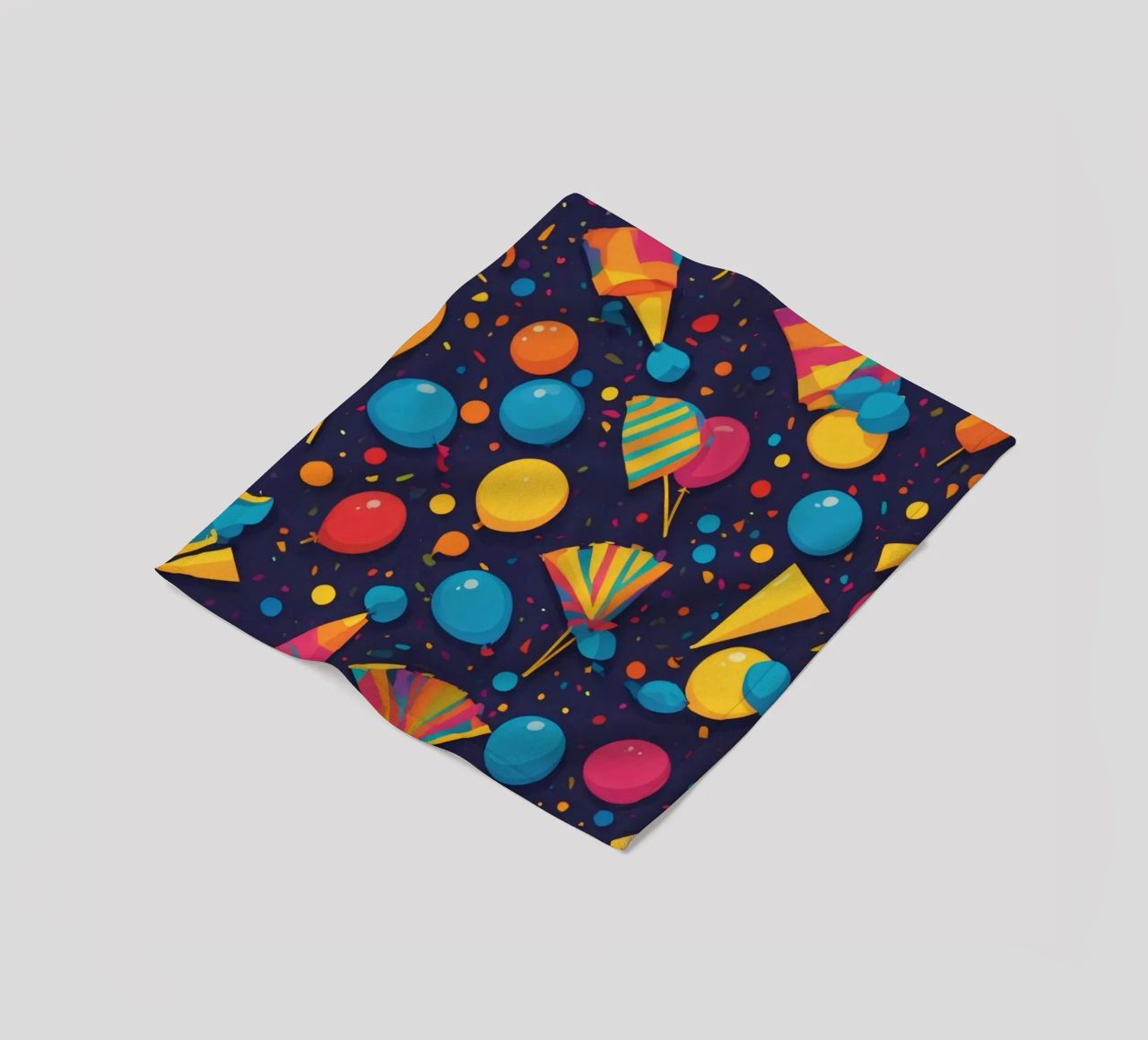 Buntes abstraktes Design mit Luftballons, Konfetti Fleecedecke von DesignDoodle