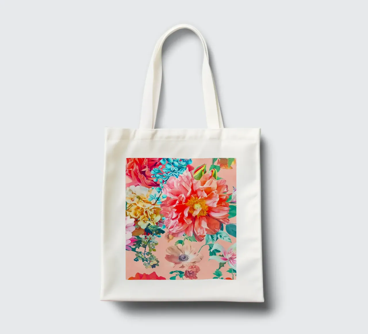 Neo Kitsch Pastel Retro Flowers tote bag by Andrea Haase Floral Passion