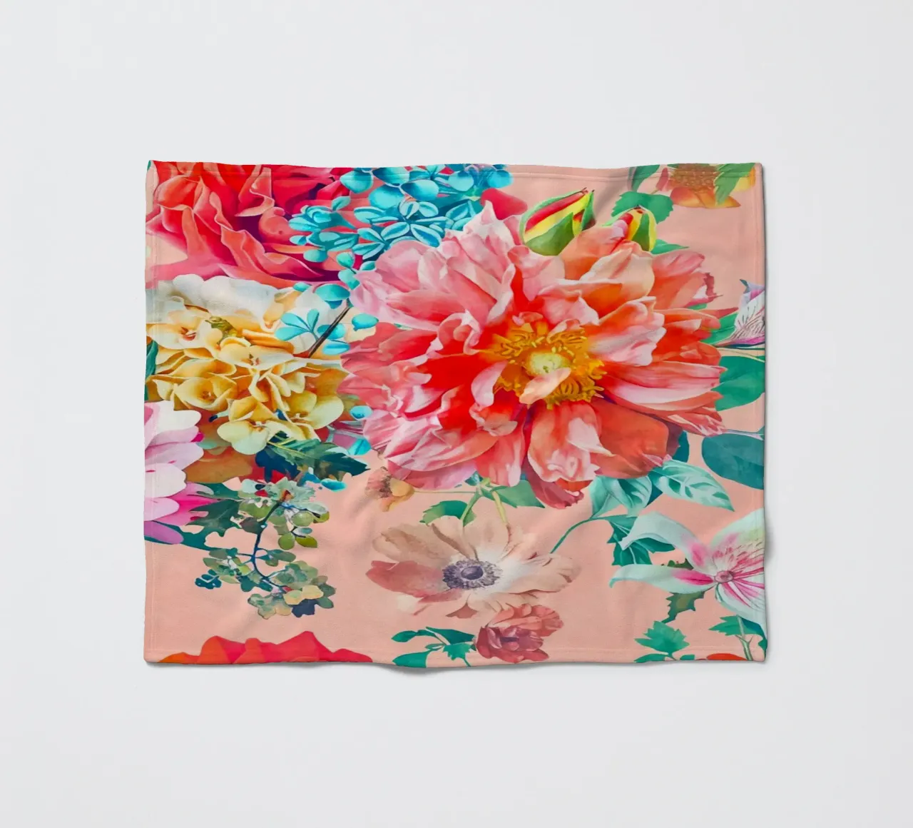Fiori neo kitsch pastello retrò coperta in pile da Andrea Haase Floral Passion