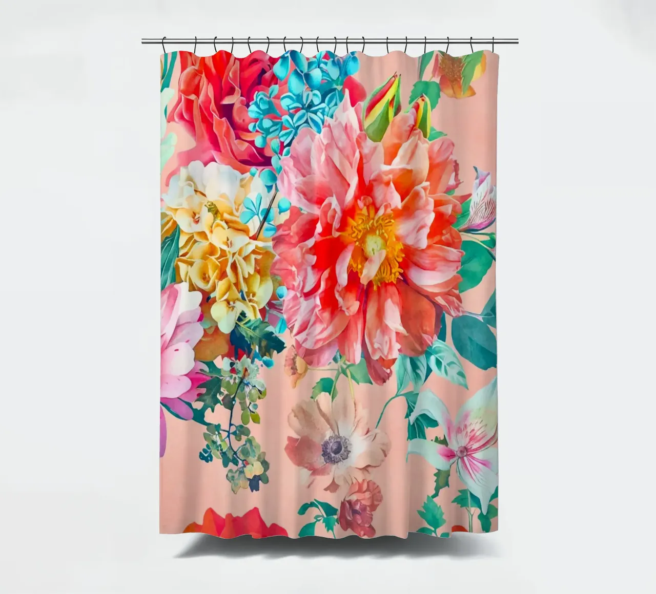 Fiori neo kitsch pastello retrò tenda da doccia da Andrea Haase Floral Passion