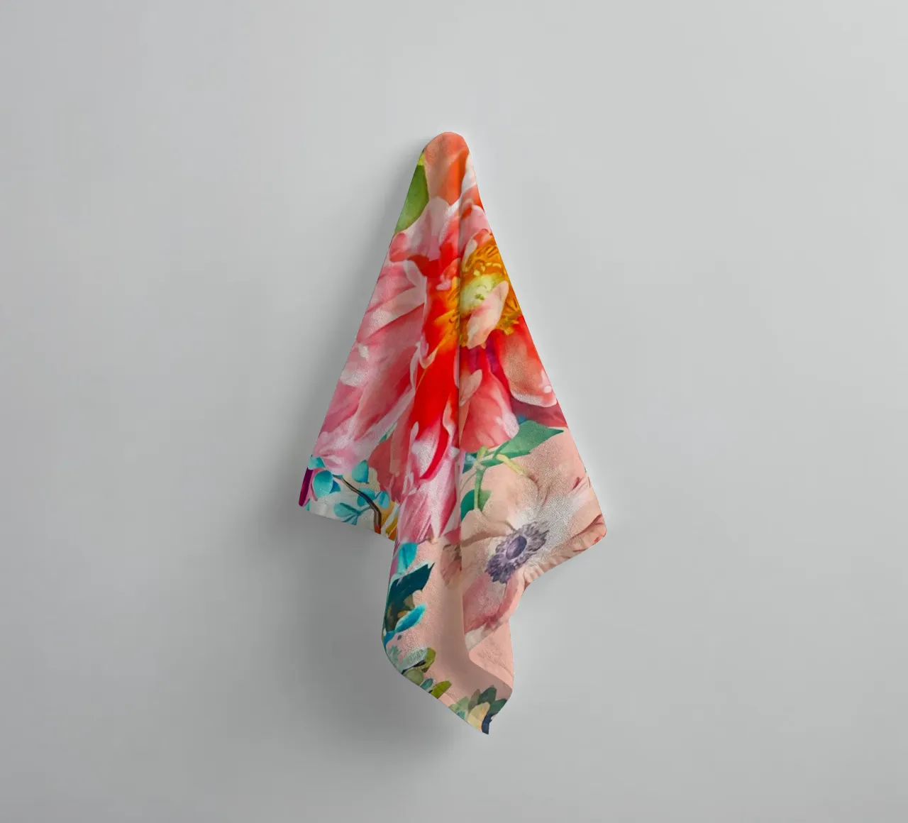 Fiori neo kitsch pastello retrò asciugamano da bagno da Andrea Haase Floral Passion
