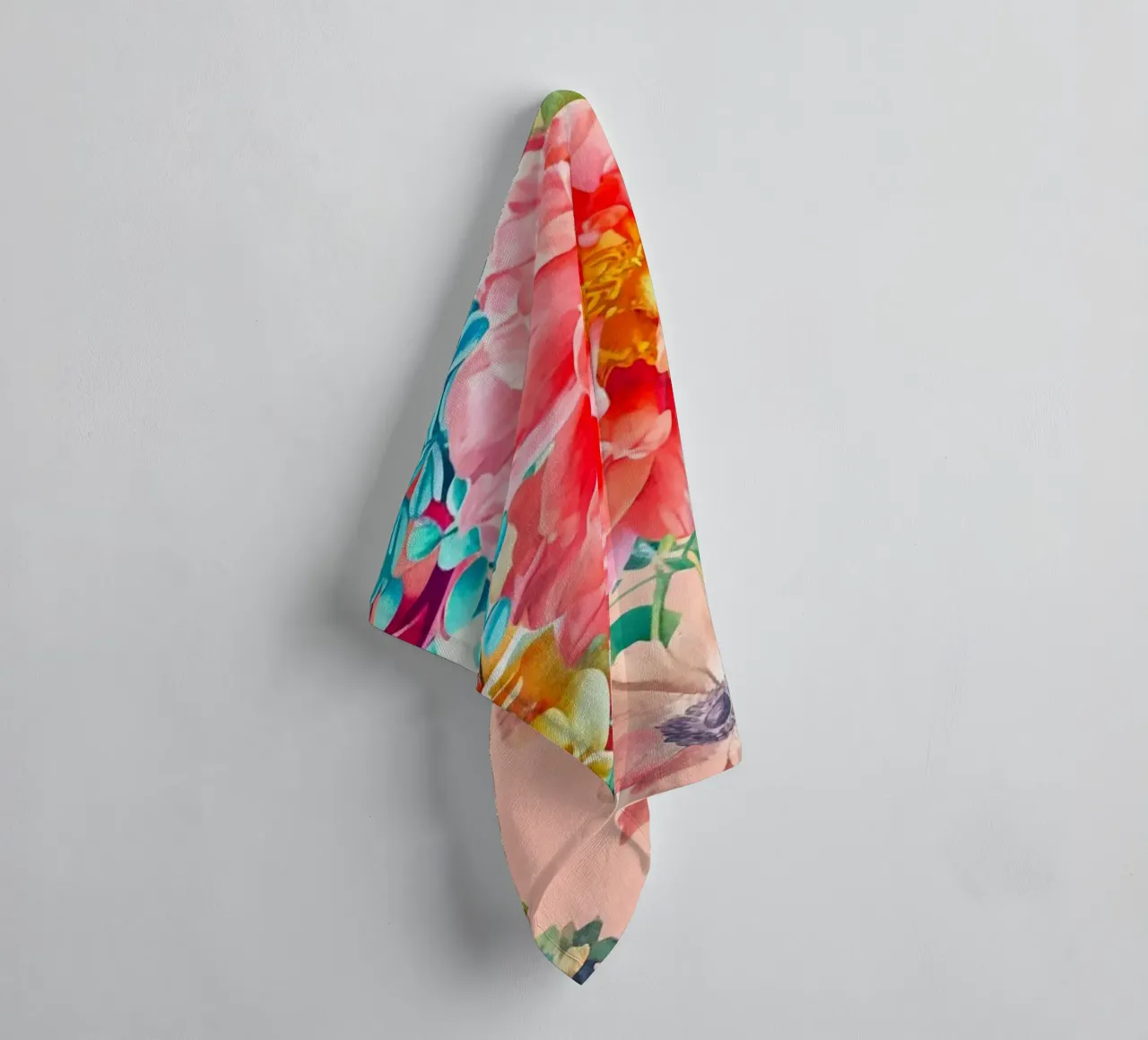 Fiori neo kitsch pastello retrò asciugamano da bagno da Andrea Haase Floral Passion