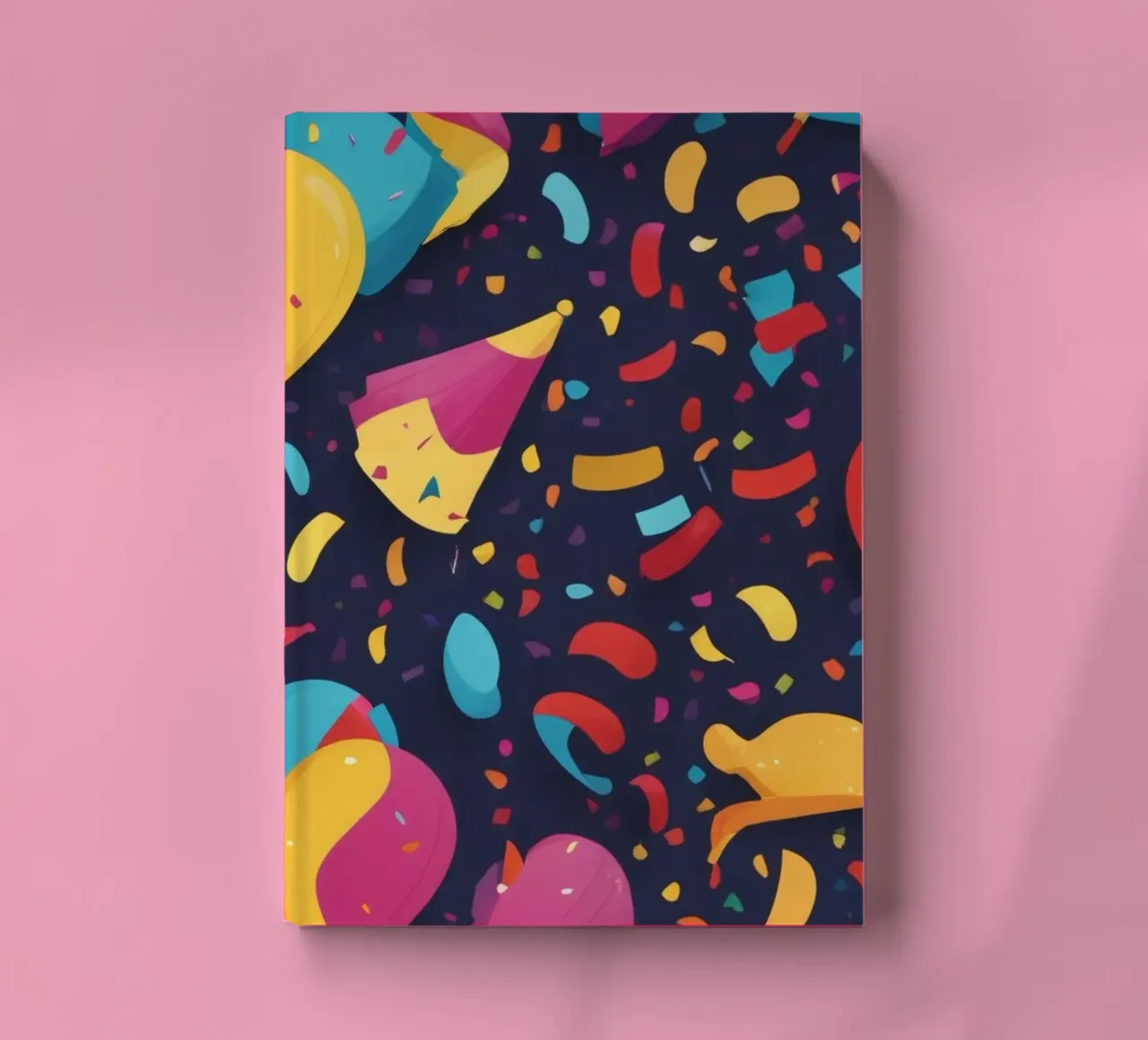 Colorato disegno astratto con palloncini e coriandoli diario da DesignDoodle