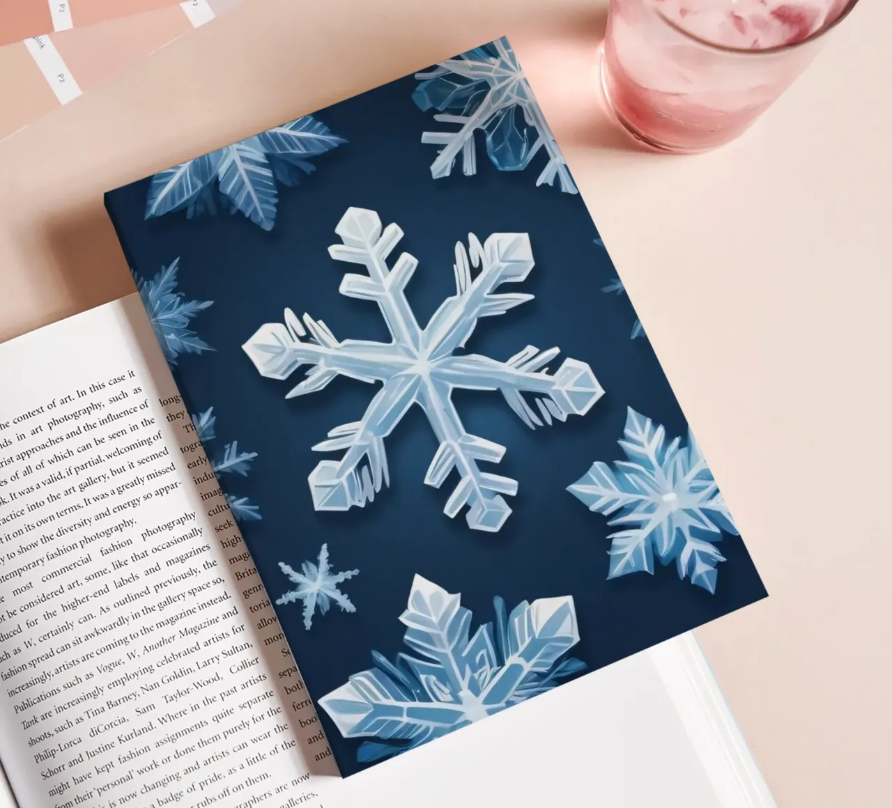 Winter Wonderland Inspired Design Featuring Snowflakes notebook by DesignDoodle