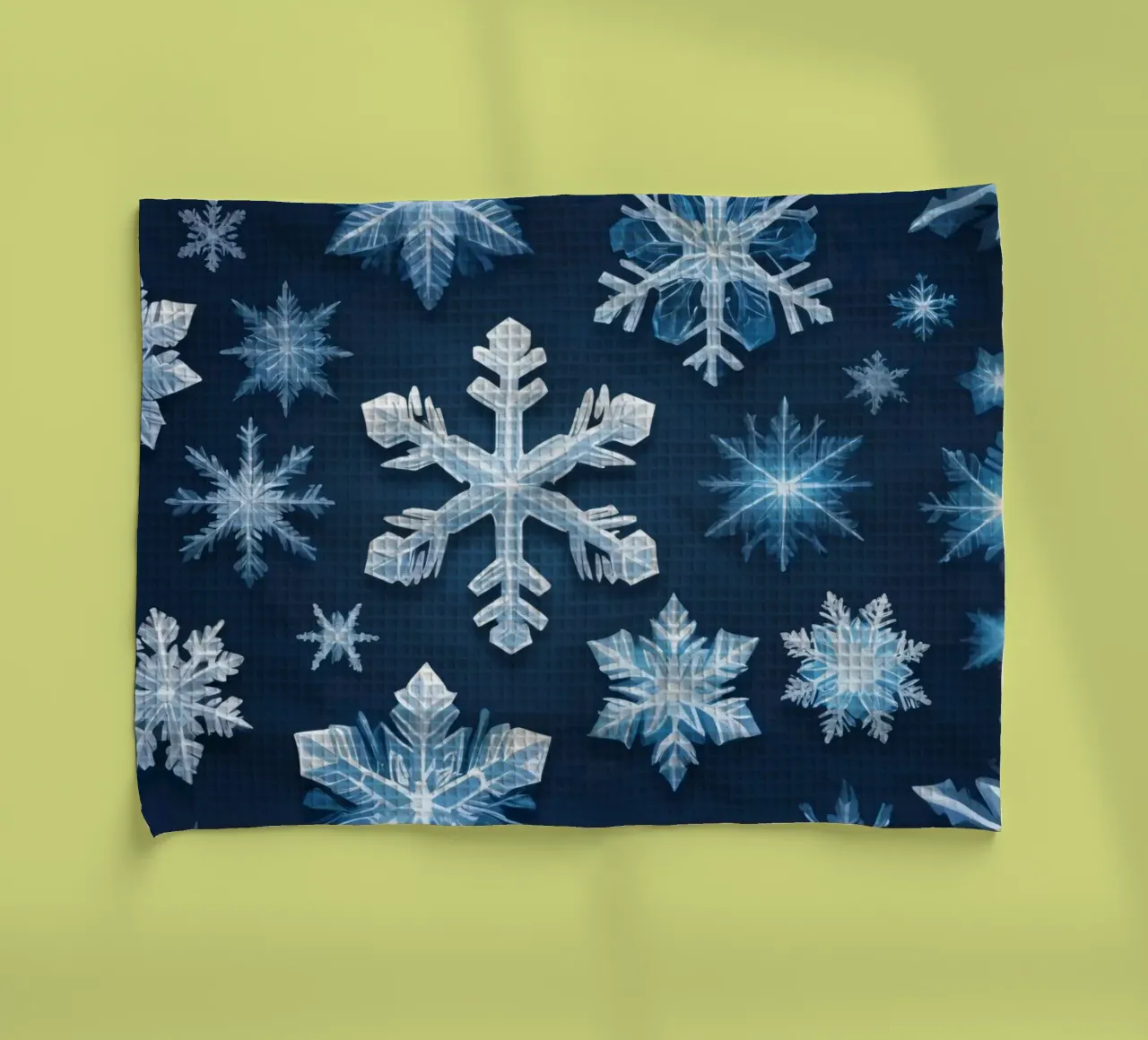 Motif inspiré du pays des merveilles de l'hiver avec des flocons de neige torchon de DesignDoodle