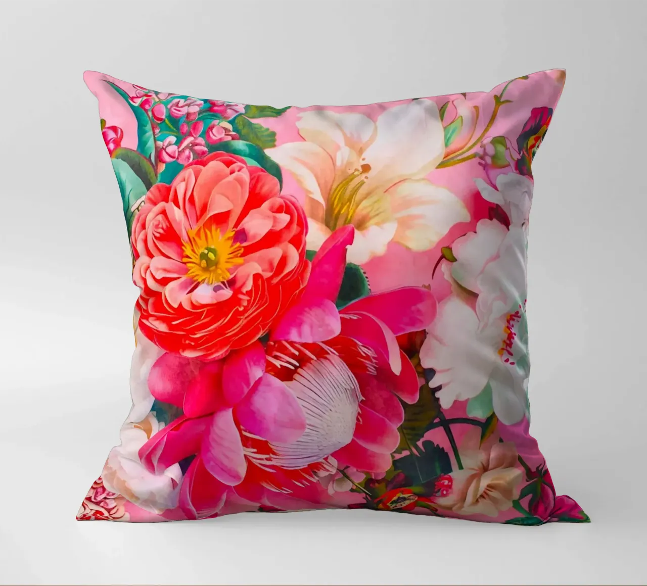 Bouquet retrò Groovy Flowers cuscino da Andrea Haase Floral Passion
