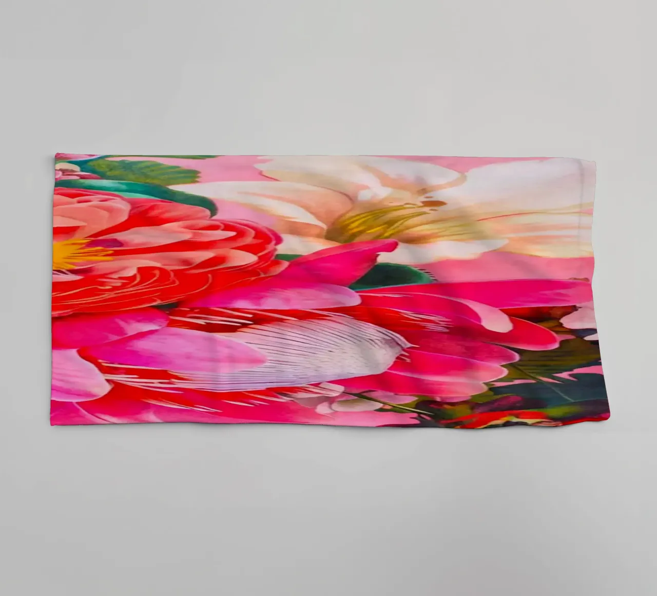 Groovy Flowers Retro Bouquet towel by Andrea Haase Floral Passion