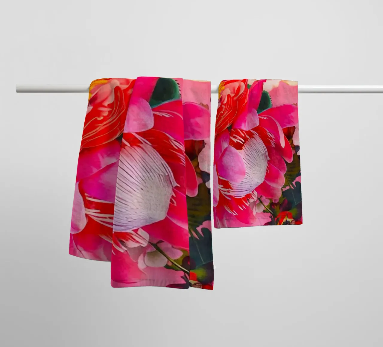 Groovy Flowers Retro Bouquet towel by Andrea Haase Floral Passion