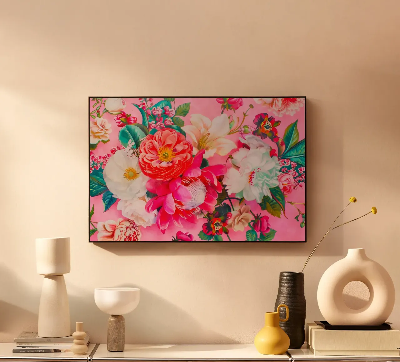 Bouquet retrò Groovy Flowers alluminio dibond da Andrea Haase Floral Passion