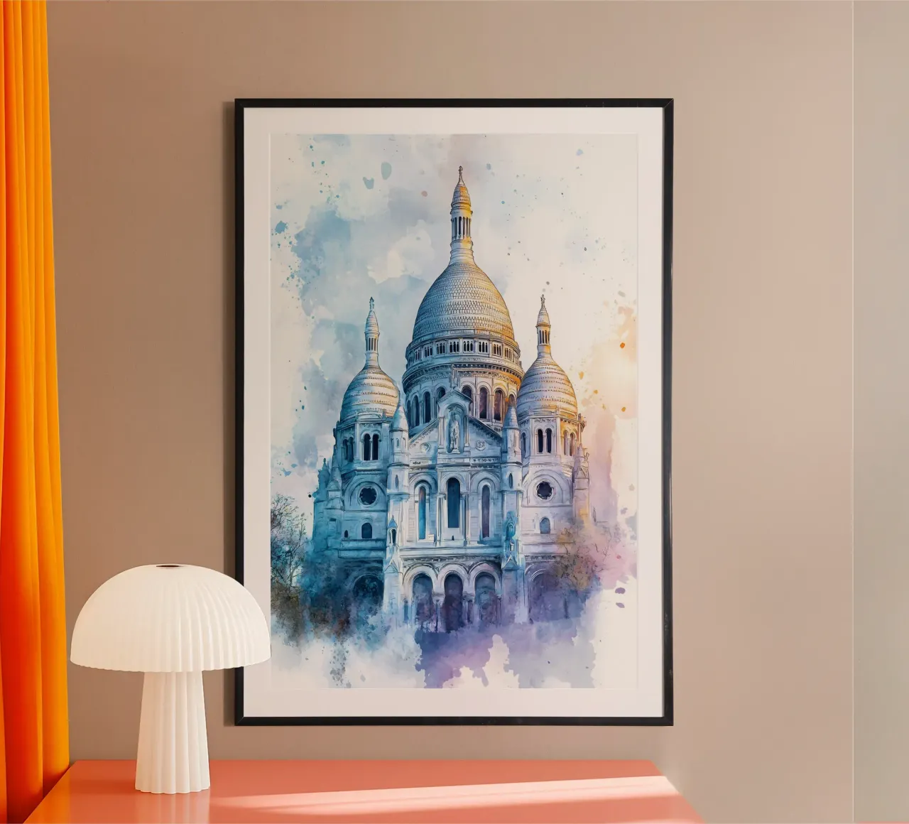 Uno sguardo al cuore di Montmartre poster con telaio in plastica da M-Ulrich-Digital Art