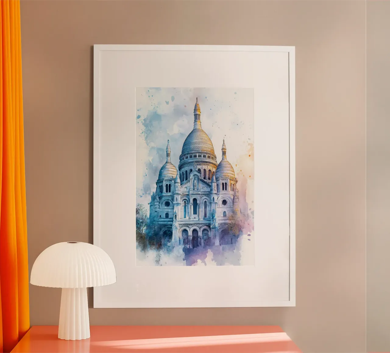 Uno sguardo al cuore di Montmartre poster con telaio in plastica da M-Ulrich-Digital Art
