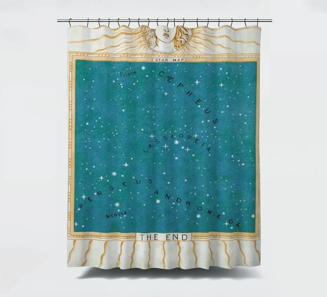 Star Map tenda da doccia da Flora & Fauna