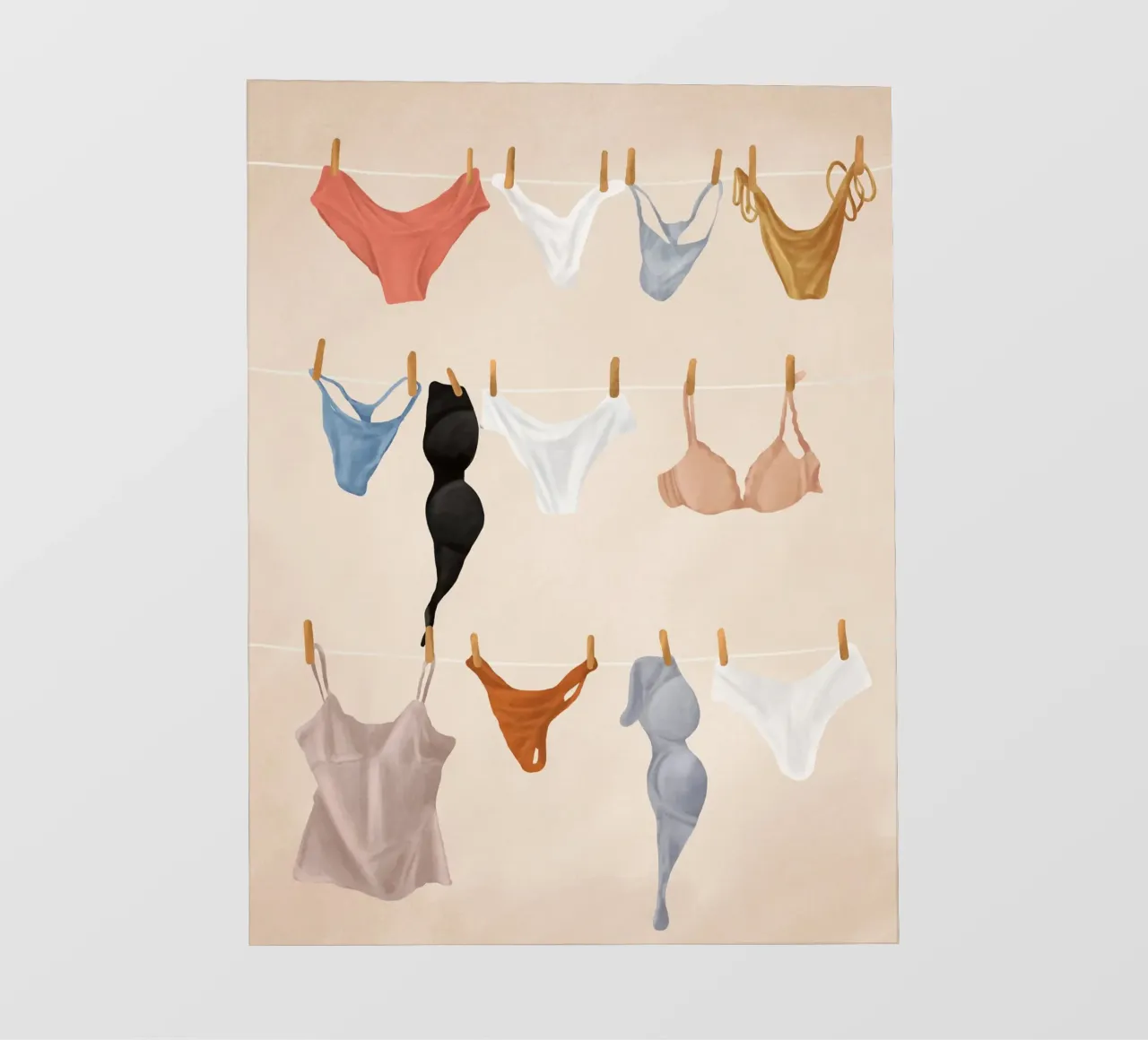 Underware fotobehang van Flow Line