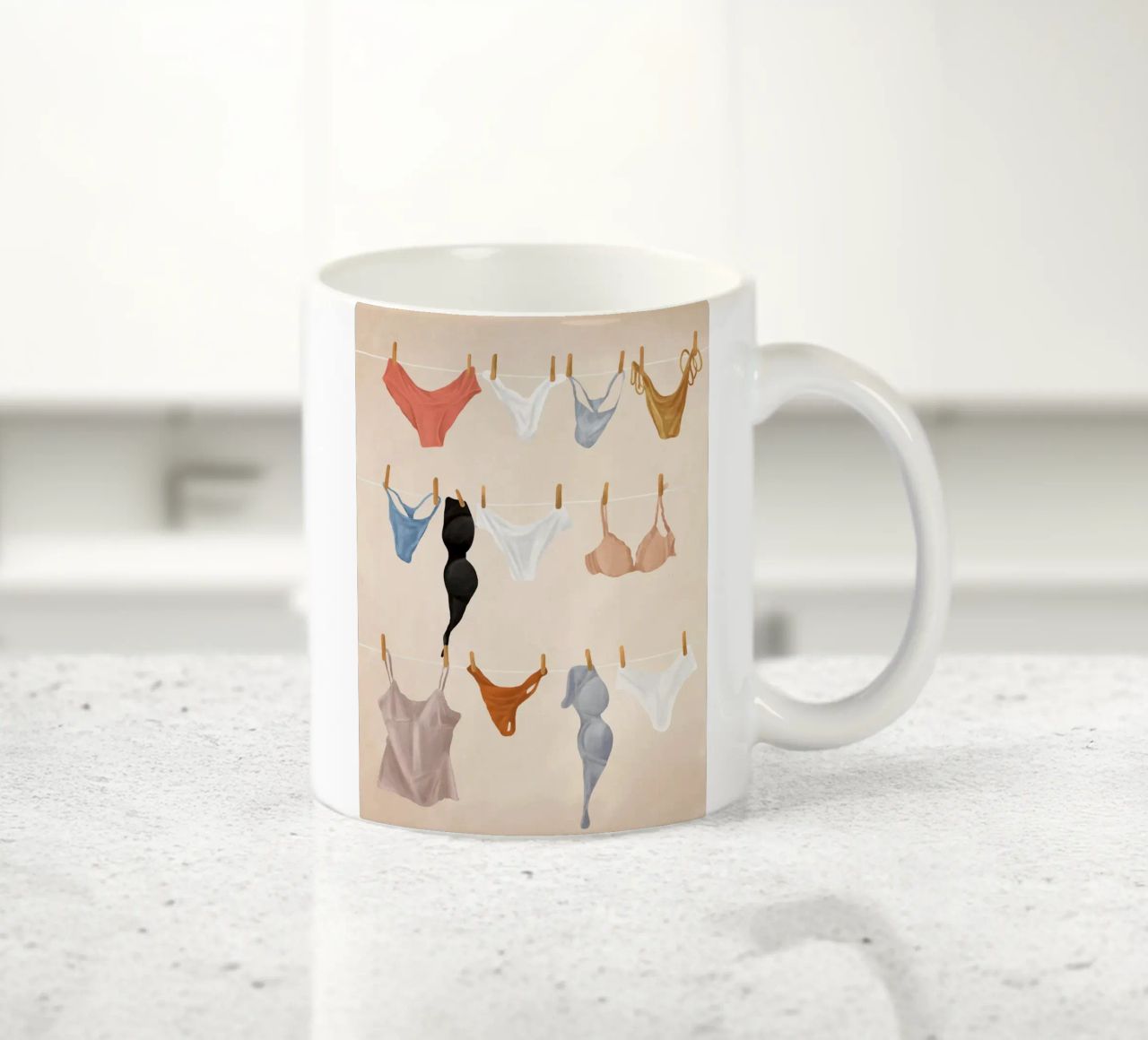 Underware tazza in ceramica da Flow Line