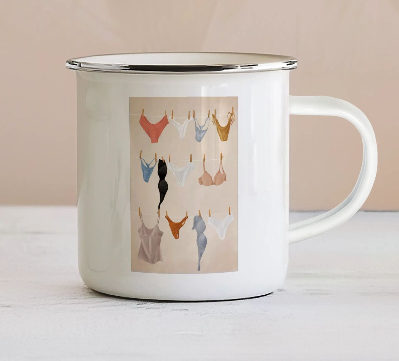 Underware tazza in smalto da Flow Line