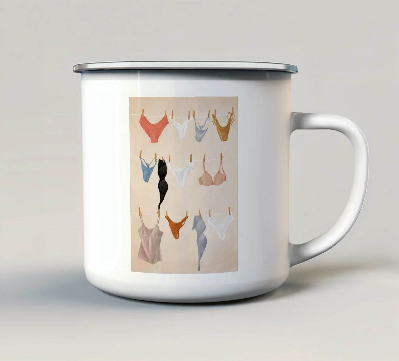 Underware tazza in smalto da Flow Line