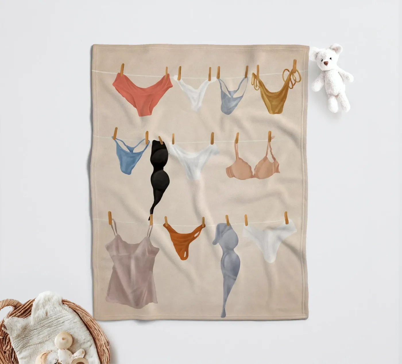 Underware plaid polaire de Flow Line