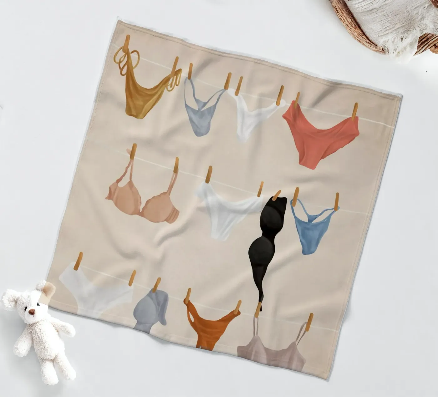 Underware plaid polaire de Flow Line