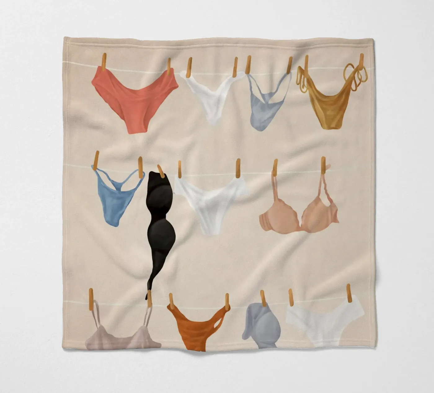 Underware plaid polaire de Flow Line