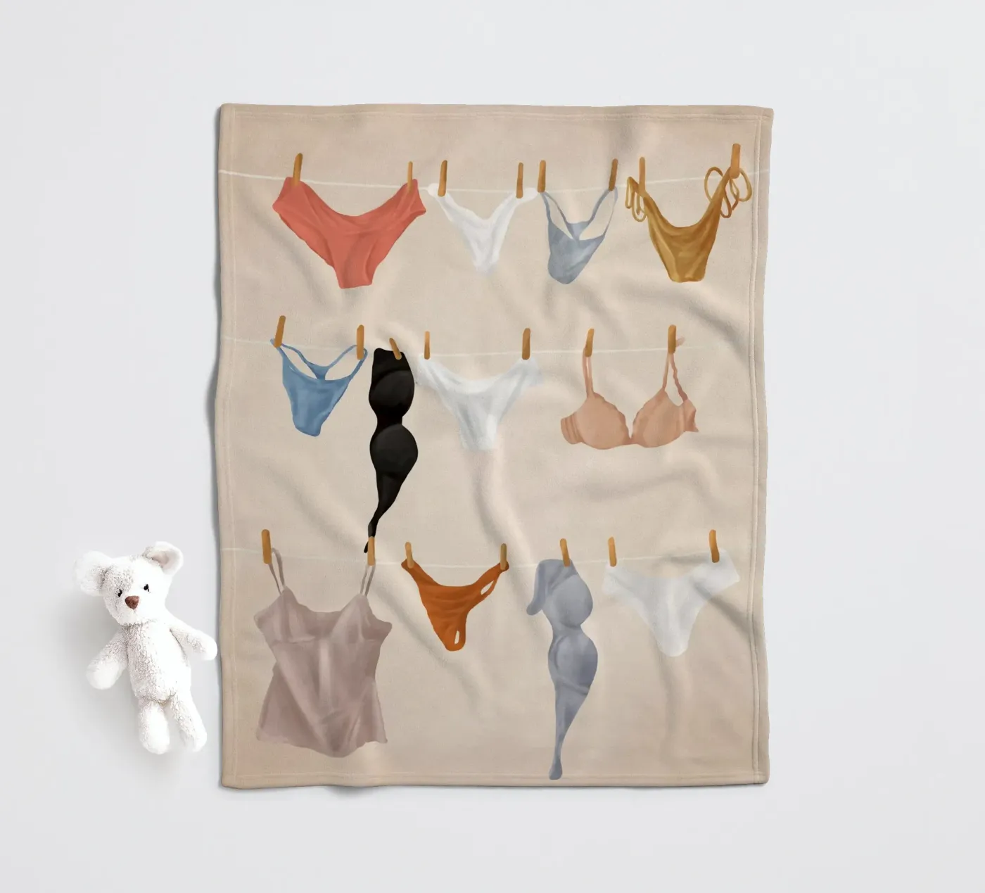 Underware plaid polaire de Flow Line