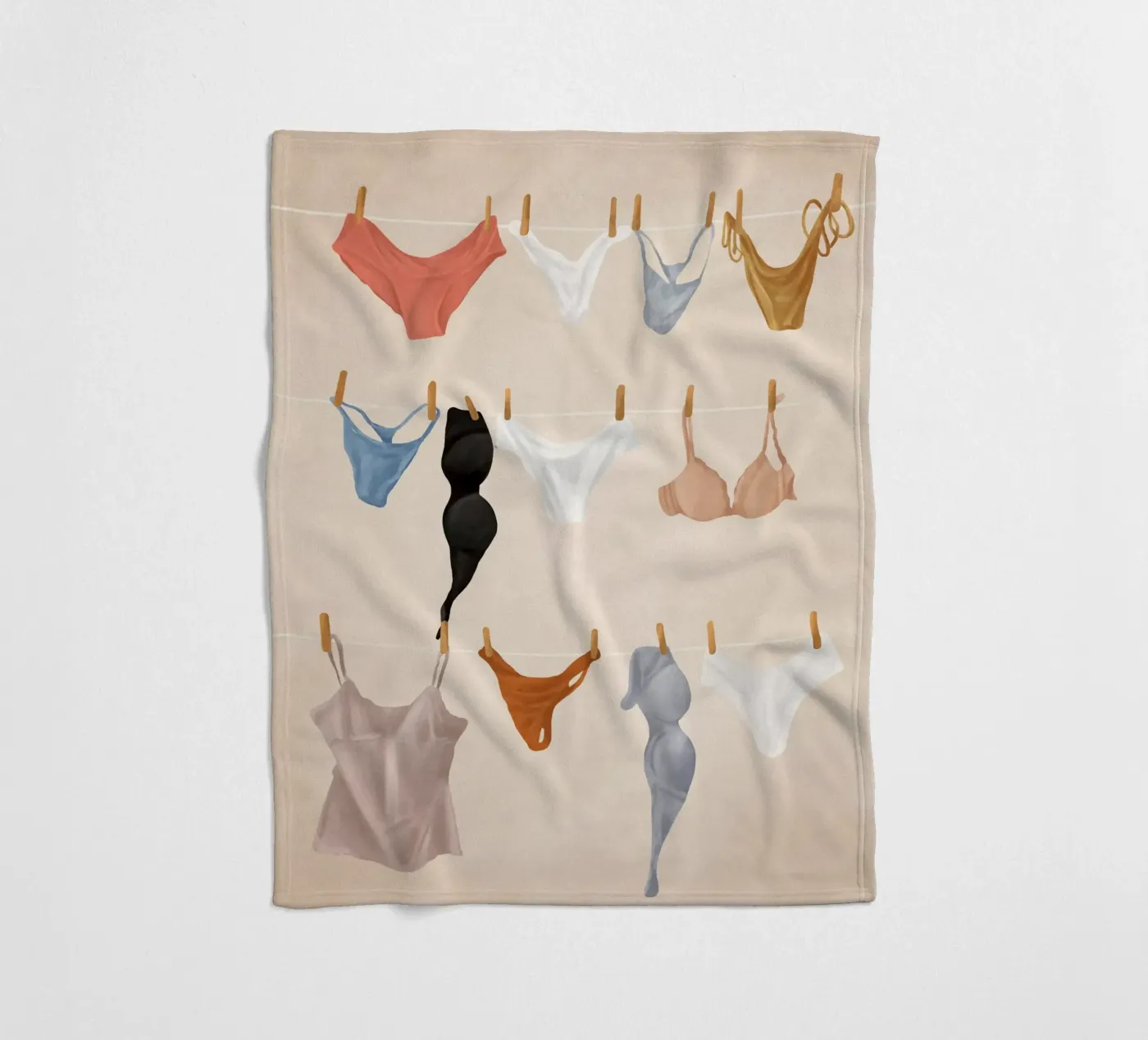 Underware plaid polaire de Flow Line