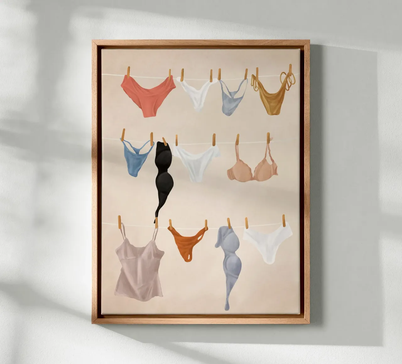 Underware tela con Cornice a cassetta da Flow Line