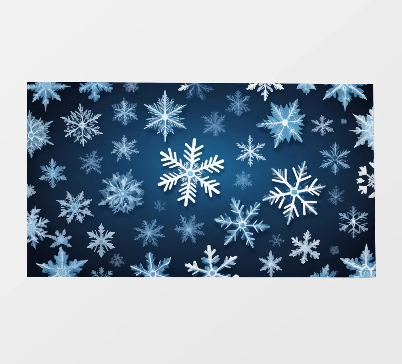 sfondo blu con vari intricati fiocchi di neve telo in pvc da DesignDoodle