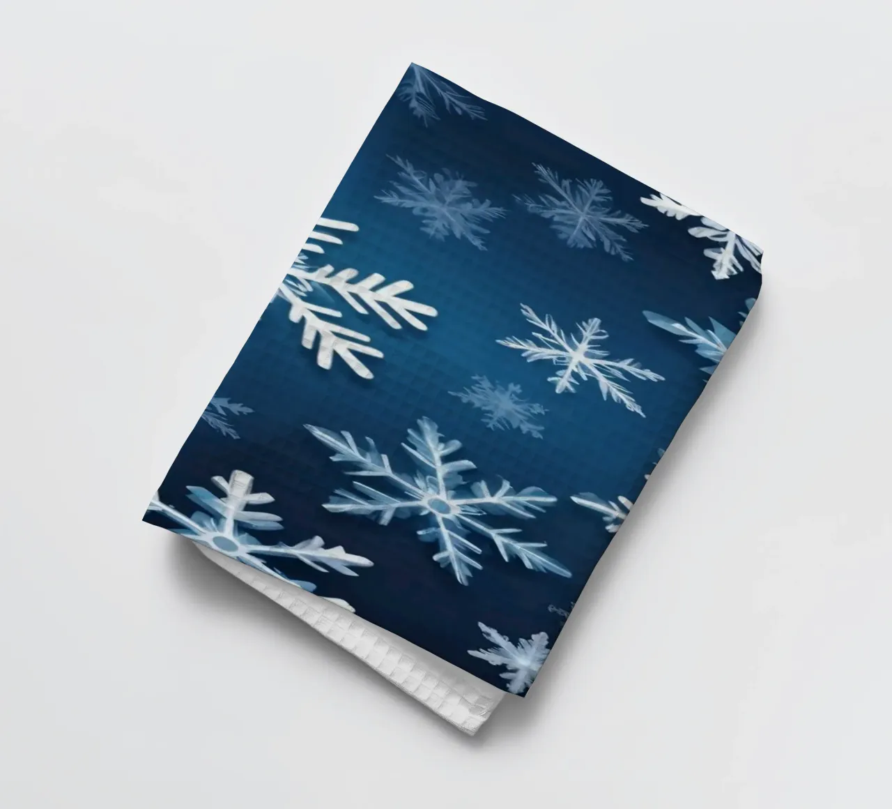 sfondo blu con vari intricati fiocchi di neve canovaccio da cucina da DesignDoodle
