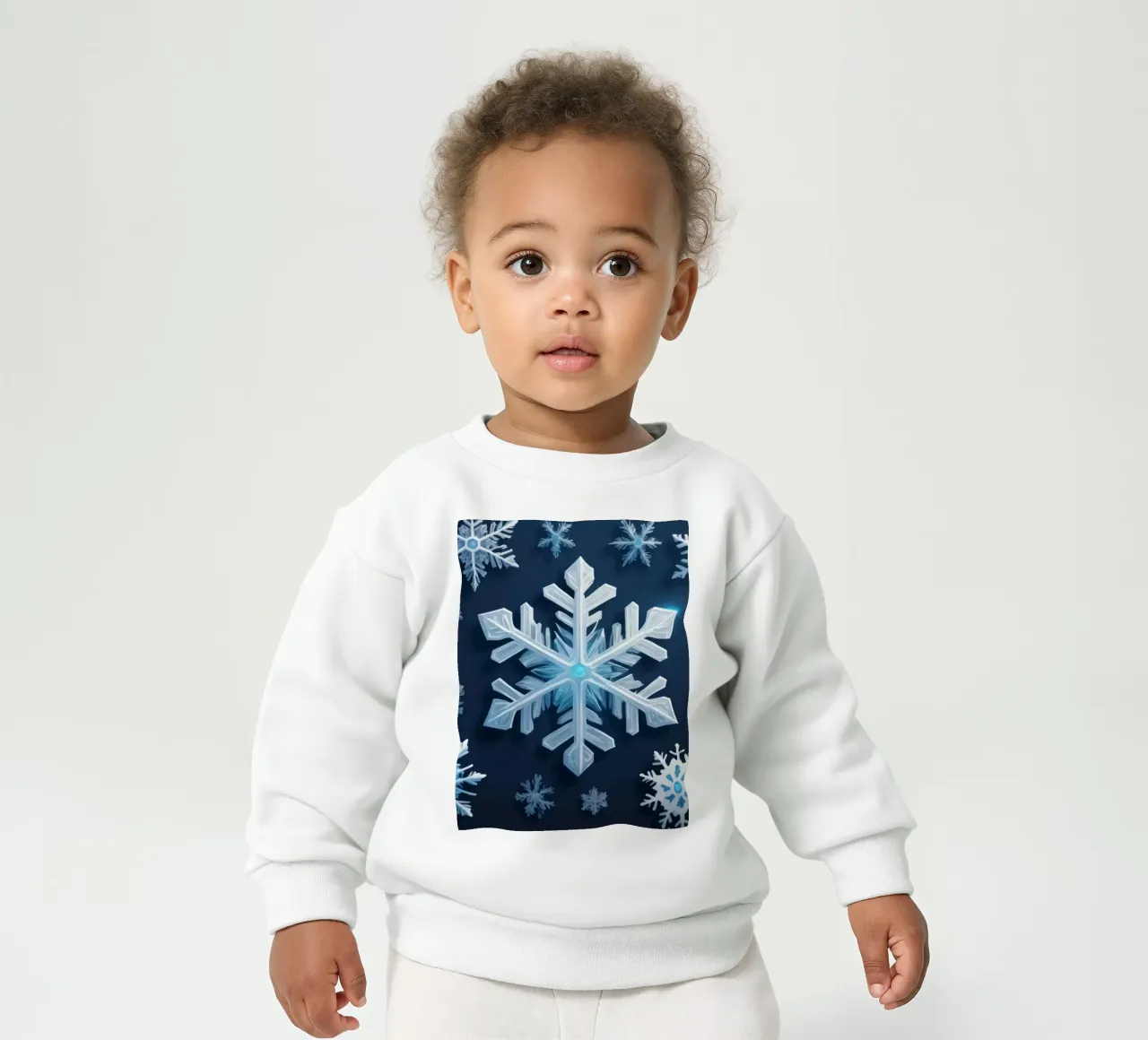 Fiocchi di neve astratti e colorati su sfondo scuro felpa neonato da DesignDoodle