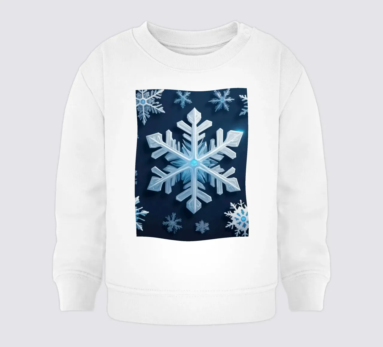 Fiocchi di neve astratti e colorati su sfondo scuro felpa neonato da DesignDoodle