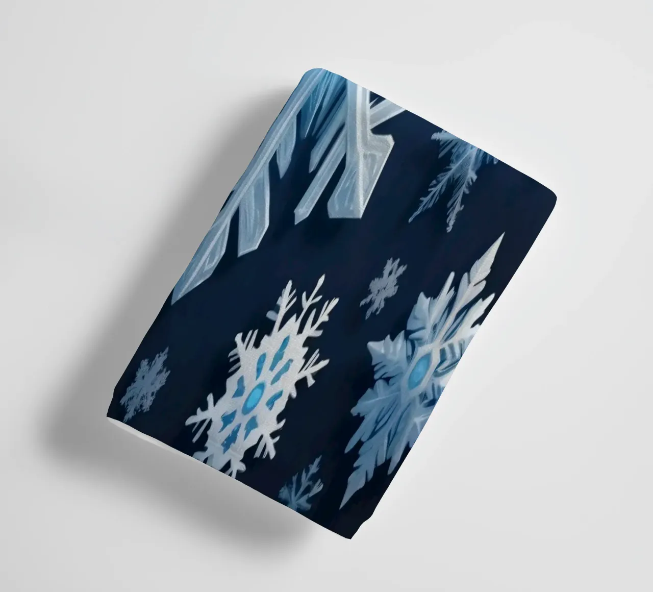 Colorful abstract snowflakes on a dark background towel by DesignDoodle