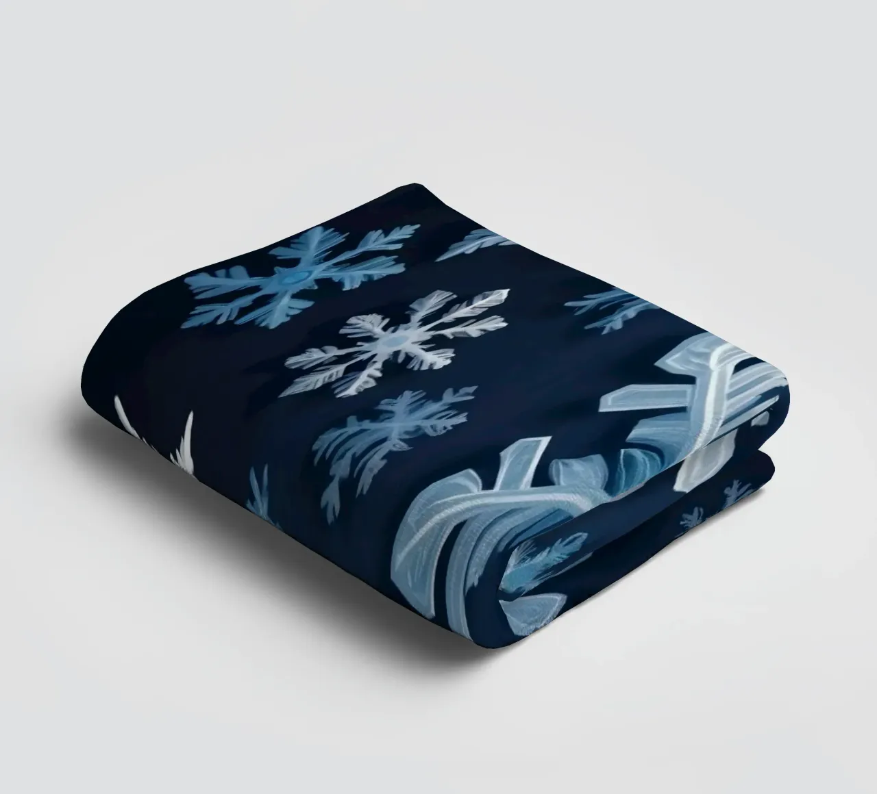 Colorful abstract snowflakes on a dark background towel by DesignDoodle