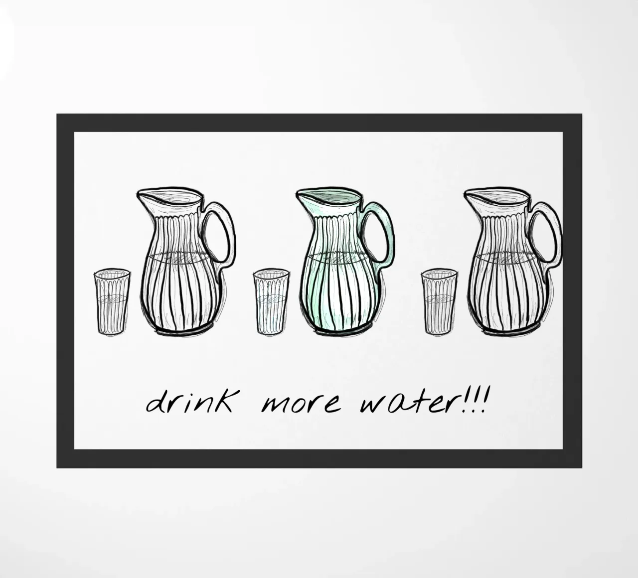 bere più acqua zerbino da words-in-frames