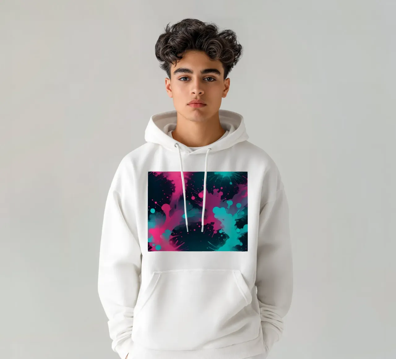 abstract design showcasing bold colors and fluid shapes hoodie by DesignDoodle