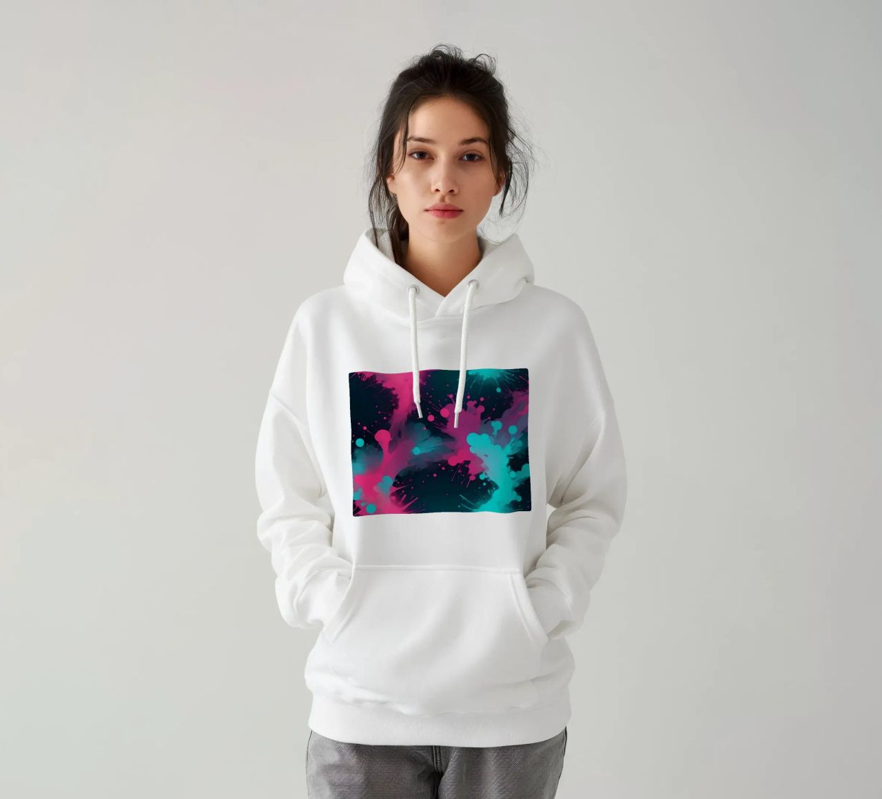 design astratto con colori vivaci e forme fluide felpa con cappuccio da DesignDoodle