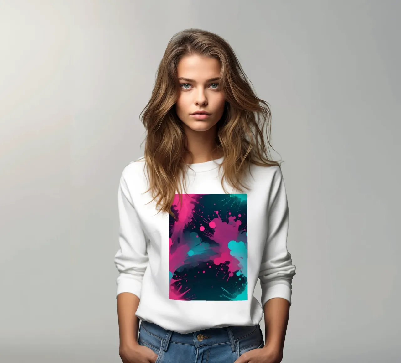 dessin abstrait mettant en valeur des couleurs vives et des formes fluides sweat de DesignDoodle